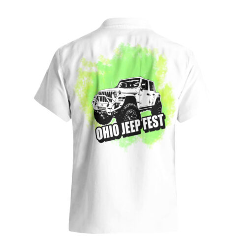 Chemise hawaïenne Ohio Jeep Fest style vibes vert – Image 3