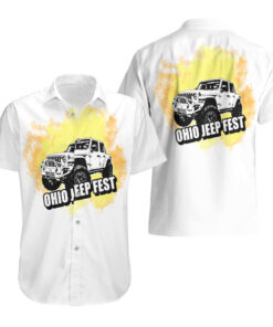 Chemise hawaïenne Ohio Jeep Fest style vibes jaune