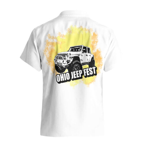 Chemise hawaïenne Ohio Jeep Fest style vibes jaune – Image 3