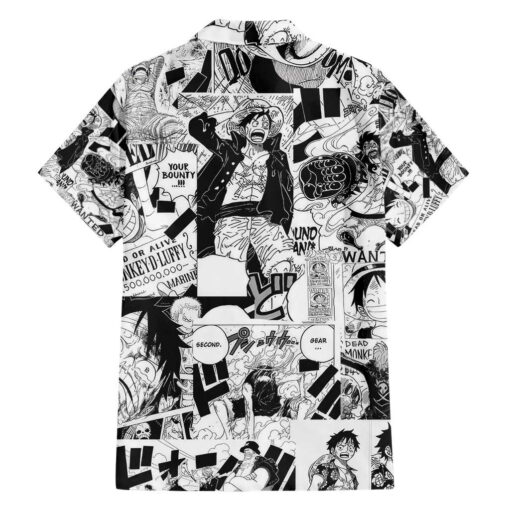 Chemise hawaïenne One Piece force flamboyante Luffy Anime Manga Mix – Image 2