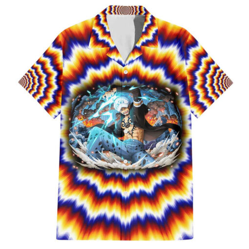 Chemise hawaïenne One Piece explosion fractale Trafalgar Law