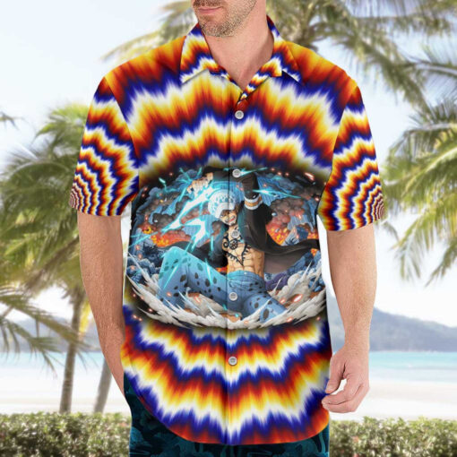 Chemise hawaïenne One Piece explosion fractale Trafalgar Law – Image 3