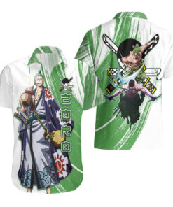 Chemise hawaïenne One Piece Roronoa Zoro Wano épéiste