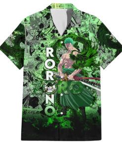Chemise hawaïenne One Piece Roronoa Zoro tornade de dragon style