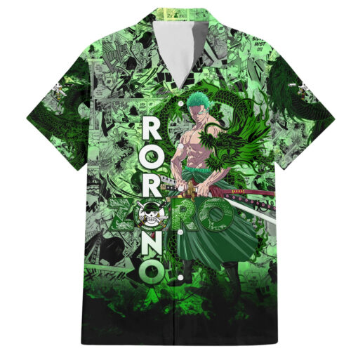 Chemise hawaïenne One Piece Roronoa Zoro tornade de dragon style