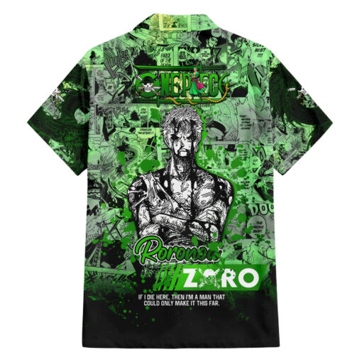 Chemise hawaïenne One Piece Roronoa Zoro tornade de dragon style – Image 2