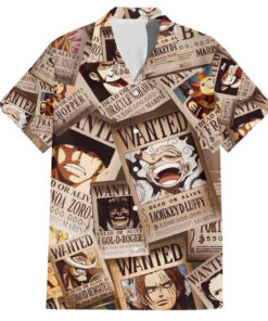 Chemise hawaïenne One Piece avis de recherche Anime