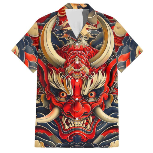 Chemise hawaïenne Oni art japonais