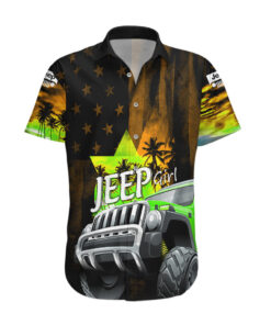 Chemise hawaïenne Jeep orange tu peux aller vite, moi je vais partout