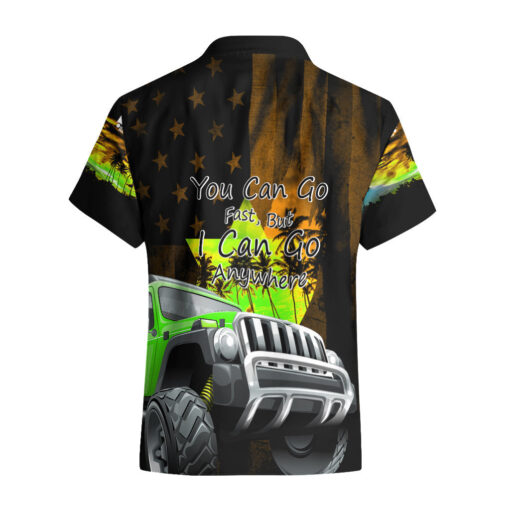 Chemise hawaïenne Jeep orange tu peux aller vite, moi je vais partout – Image 2