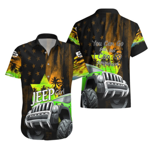 Chemise hawaïenne Jeep orange tu peux aller vite, moi je vais partout – Image 3