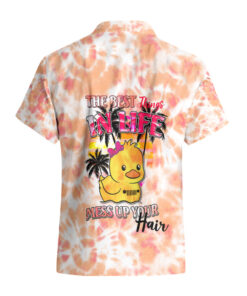 Chemise hawaïenne Jeep orange tie-dye les meilleures choses dans la vie
