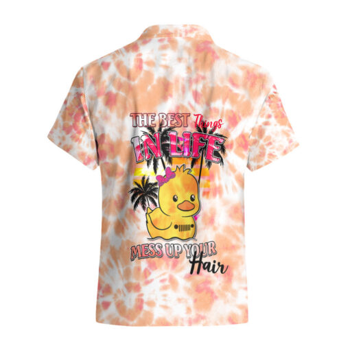 Chemise hawaïenne Jeep orange tie-dye les meilleures choses dans la vie