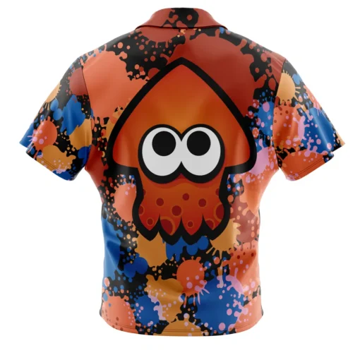 Chemise hawaïenne Calmar Orange Aloha Splatoon – Image 2