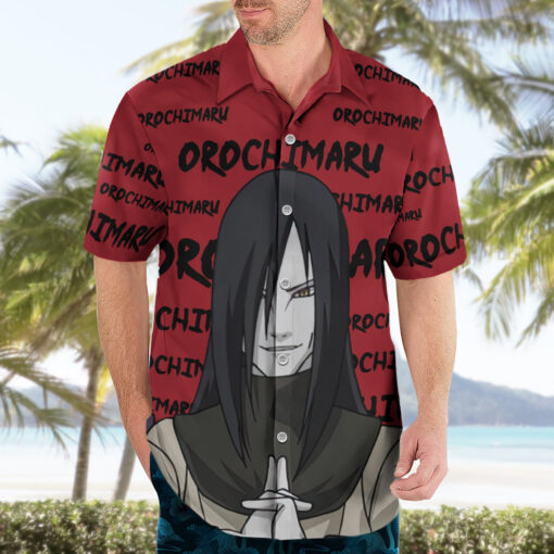 Chemise hawaïenne Orochimaru style manga Anime – Image 3