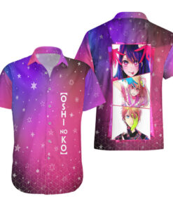 Chemise hawaïenne Oshi no Ko Anime Starry Eyes