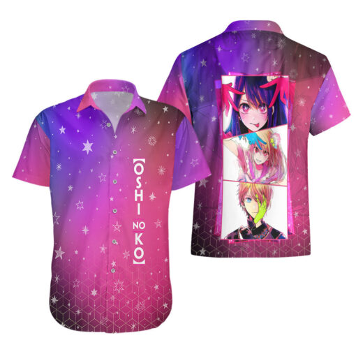 Chemise hawaïenne Oshi no Ko Anime Starry Eyes