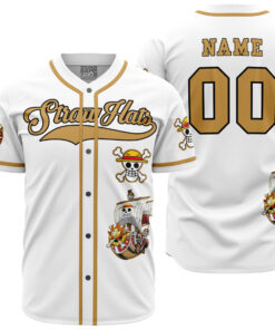 Maillot de baseball Chapeaux de Paille Blancs One Piece