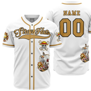 Maillot de baseball Chapeaux de Paille Blancs One Piece