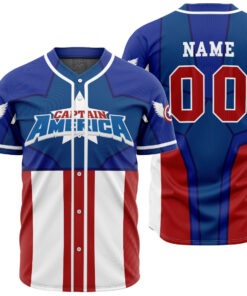 Maillot de baseball Captain America Marvel