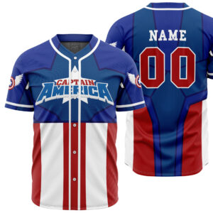Maillot de baseball Captain America Marvel