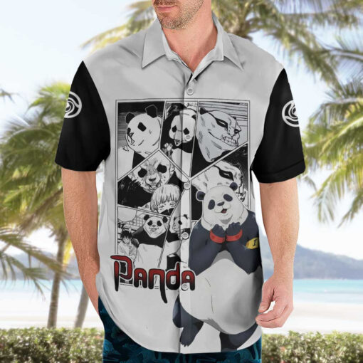 Chemise hawaïenne Panda Jujutsu Kaisen Anime Manga Mix – Image 3