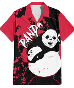 Chemise hawaïenne Panda Jujutsu Kaisen Manga Style Art