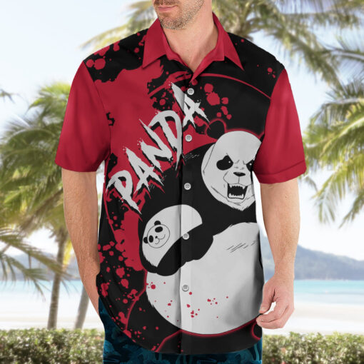 Chemise hawaïenne Panda Jujutsu Kaisen Manga Style Art – Image 3