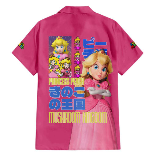 Chemise hawaïenne Peach Mario Bros Anime – Image 2