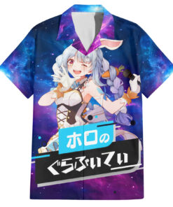 Chemise hawaïenne Pekora Usada Holo Live Galaxie