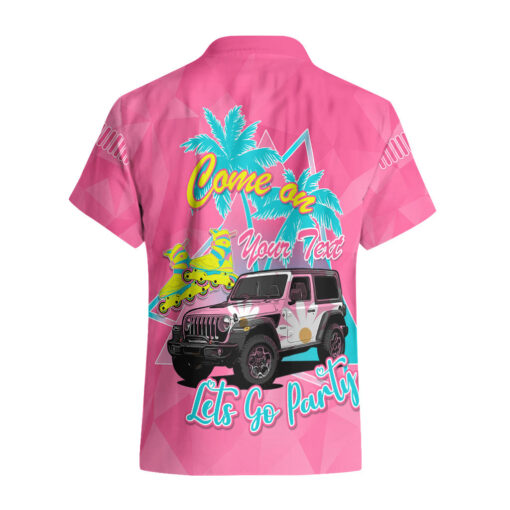 Chemise hawaïenne Jeep girl personnalisée poupée rose party – Image 2