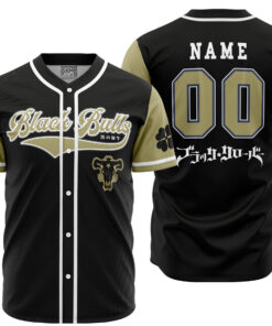 Maillot de baseball Taureaux Noirs Black Clover