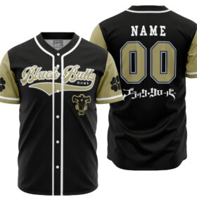 Maillot de baseball Taureaux Noirs Black Clover
