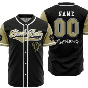 Maillot de baseball Taureaux Noirs Black Clover