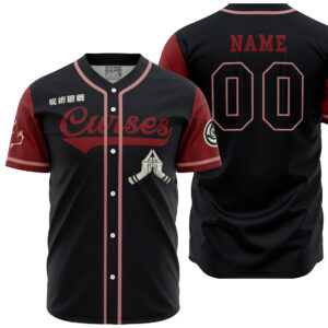 Maillot de baseball Malédictions Sukuna Jujutsu Kaisen