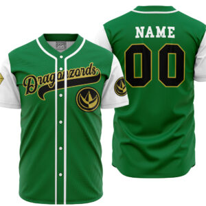 Maillot de baseball Dragonzords Vert Power Rangers