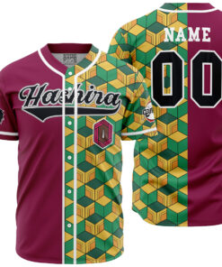Maillot de baseball Hashira Giyu Tomioka Demon Slayer