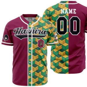 Maillot de baseball Hashira Giyu Tomioka Demon Slayer
