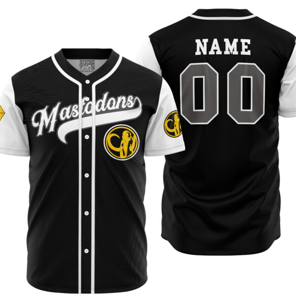 Maillot de baseball Mastodontes Noir Power Rangers