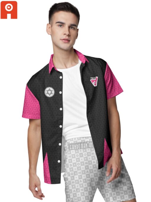 Chemise hawaïenne Uniforme Pokémon personnalisé sombre – Image 3