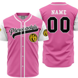 Maillot de baseball Ptérodactyles Rose Power Rangers