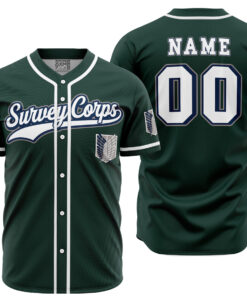 Maillot de baseball Bataillon d'Exploration L'Attaque des Titans