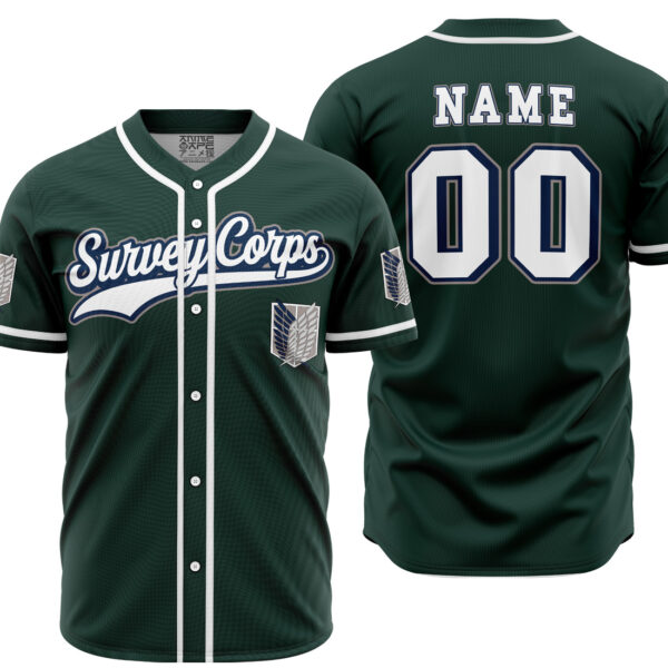 Maillot de baseball Bataillon d'Exploration L'Attaque des Titans