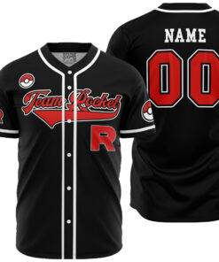 Maillot de baseball Sbires de la Team Rocket Noir Pokémon