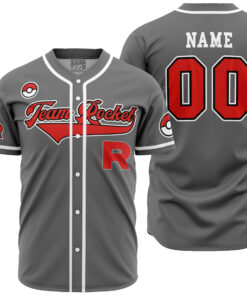 Maillot de baseball Sbires de la Team Rocket Gris Pokémon