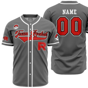Maillot de baseball Sbires de la Team Rocket Gris Pokémon