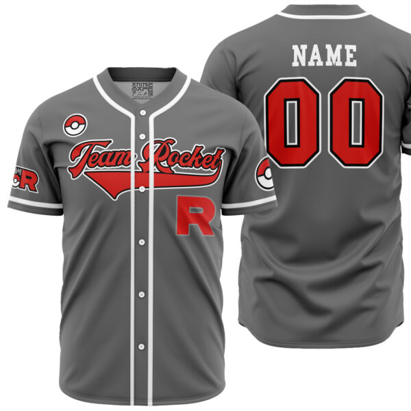 Maillot de baseball Sbires de la Team Rocket Gris Pokémon