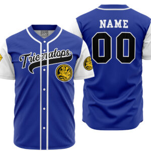 Maillot de baseball Tricératops Bleu Power Rangers