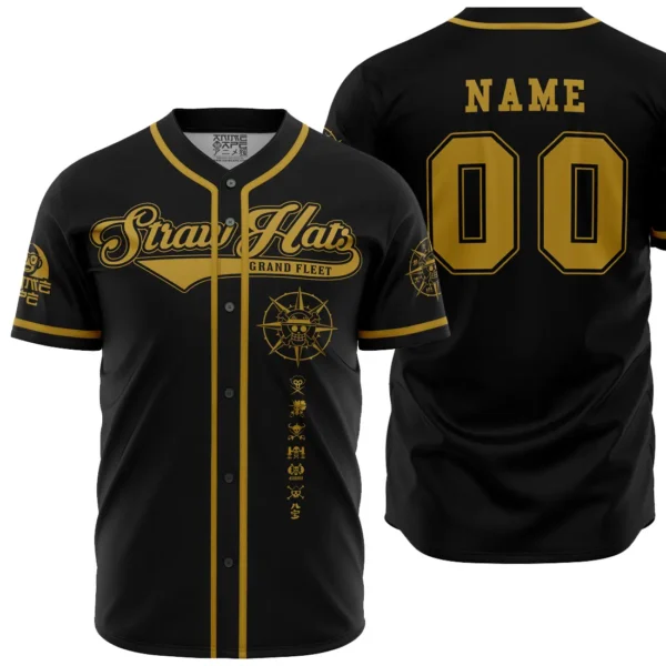 Maillot de baseball Flotte de Chapeau de Paille One Piece
