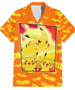 Chemise hawaïenne Pika Pika Chu Pokémon Anime